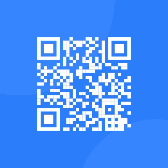 imagem de um qr code azul